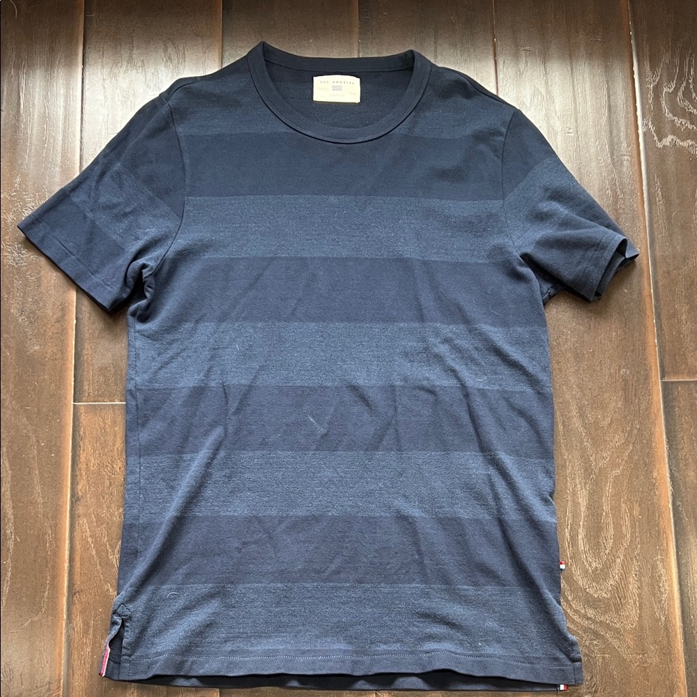 Sol Angeles Navy Blue Striped Top, size M